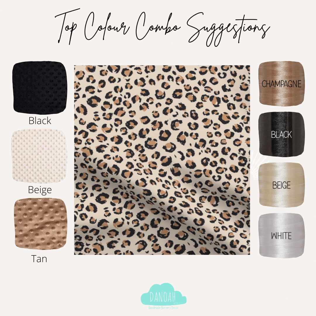Embroidered Personalised Minky Dot Blanket - "Animal Print"