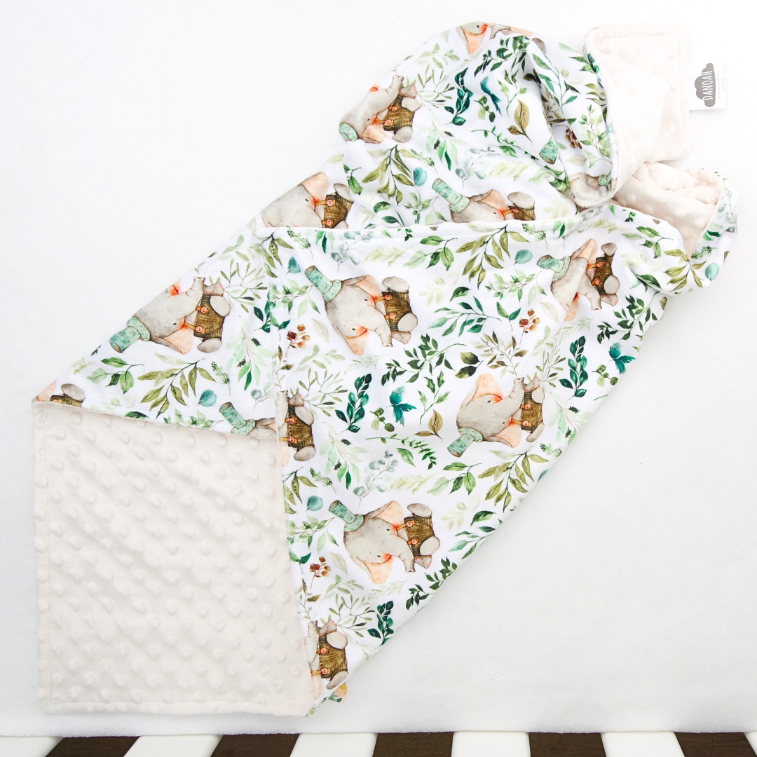 50% off George the Elephant- Deluxe Minky Blanket (READY TO SHIP)