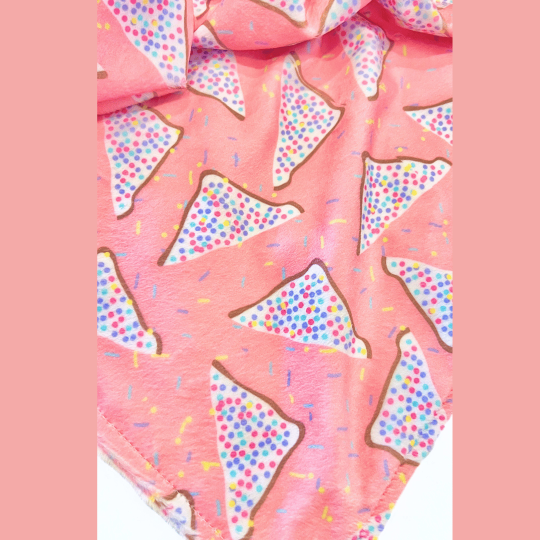Embroidered Personalised Minky Dot Blanket - "Fairy Bread"