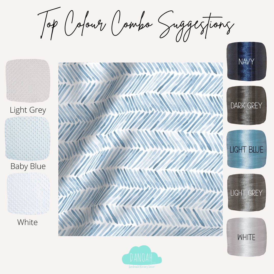 Embroidered Personalised Minky Dot Blanket - "Baby Blue Arrows"