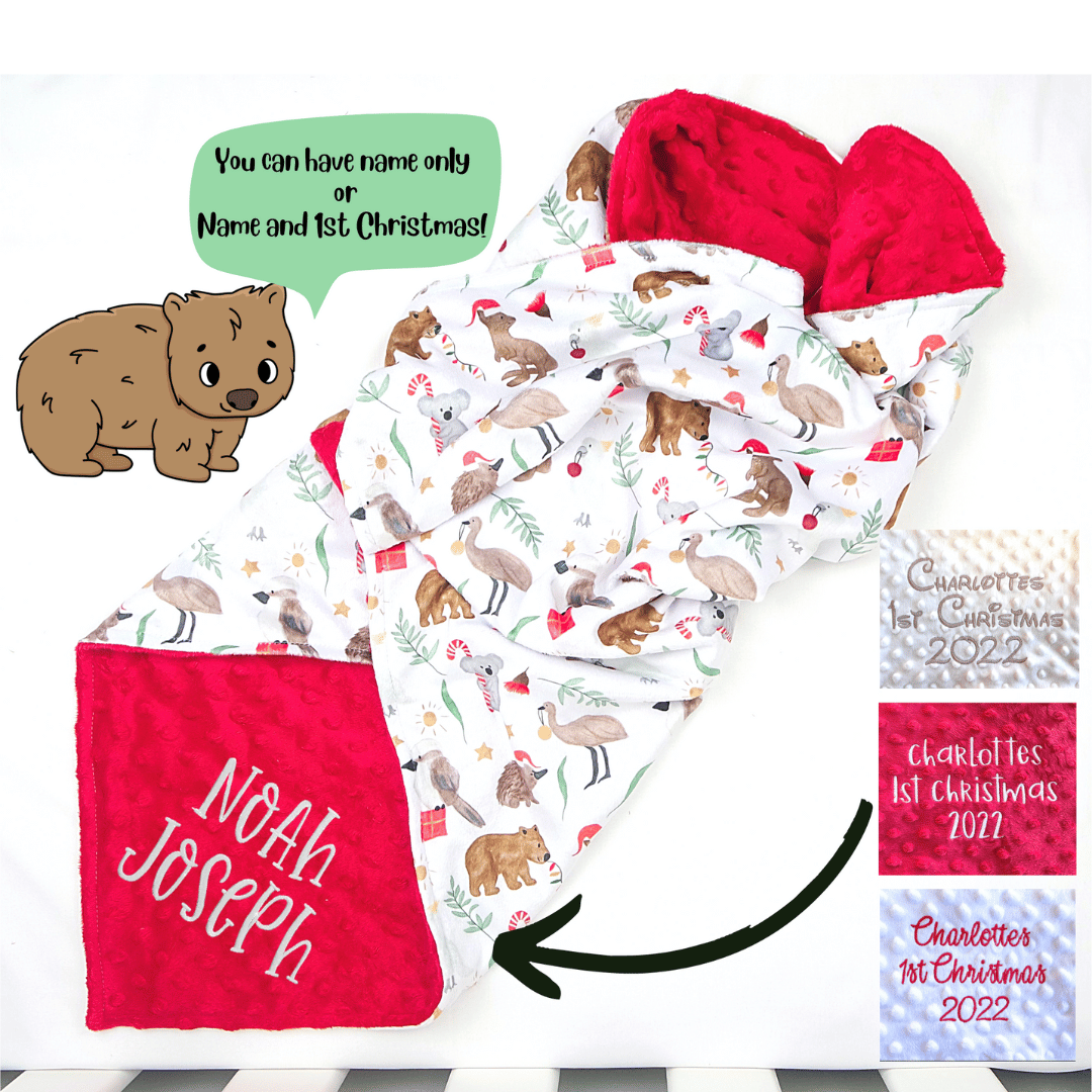 Personalised Deluxe Minky Dot Blanket - Christmas 2023 Limited Edition