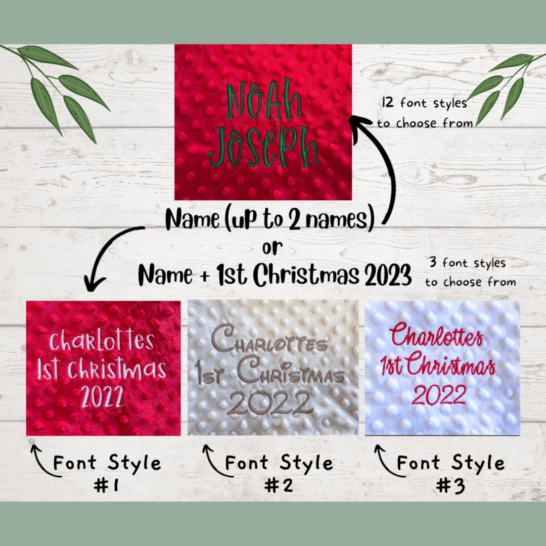Personalised Deluxe Minky Dot Blanket - Christmas 2023 Limited Edition