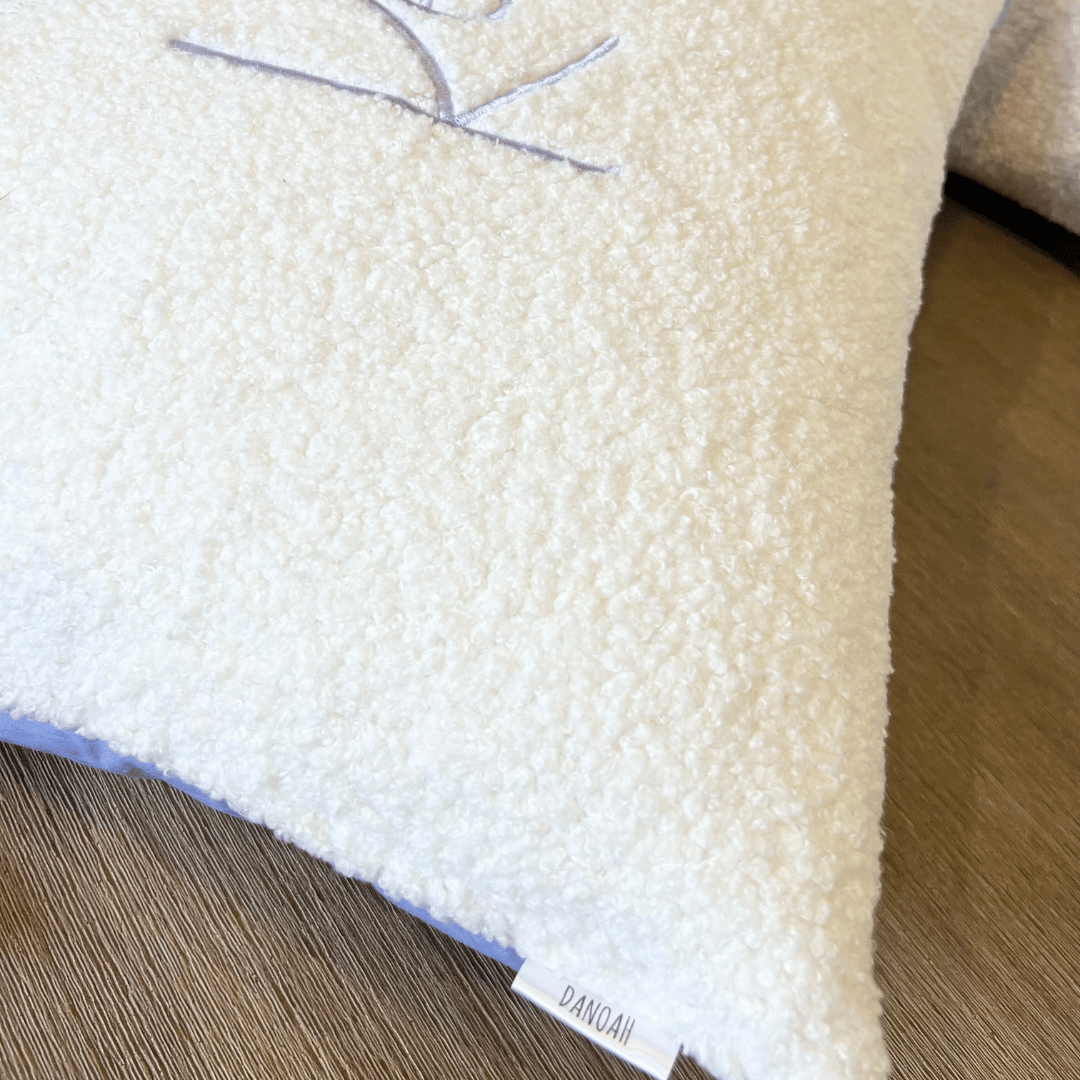 Personalised Embroidered Boucle Teddy Pillowcase