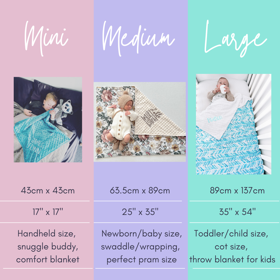 Personalised Deluxe Minky Dot Blanket - "Bright Floral"