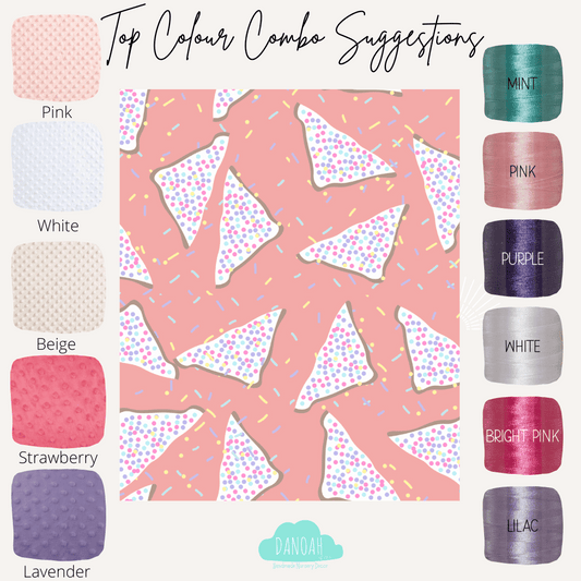 Embroidered Personalised Minky Dot Blanket - "Fairy Bread"