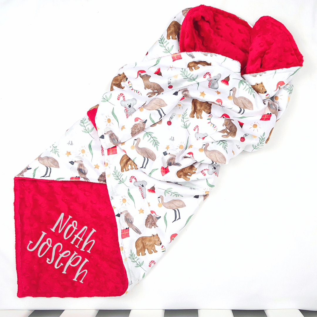 Personalised Deluxe Minky Dot Blanket - Christmas 2023 Limited Edition