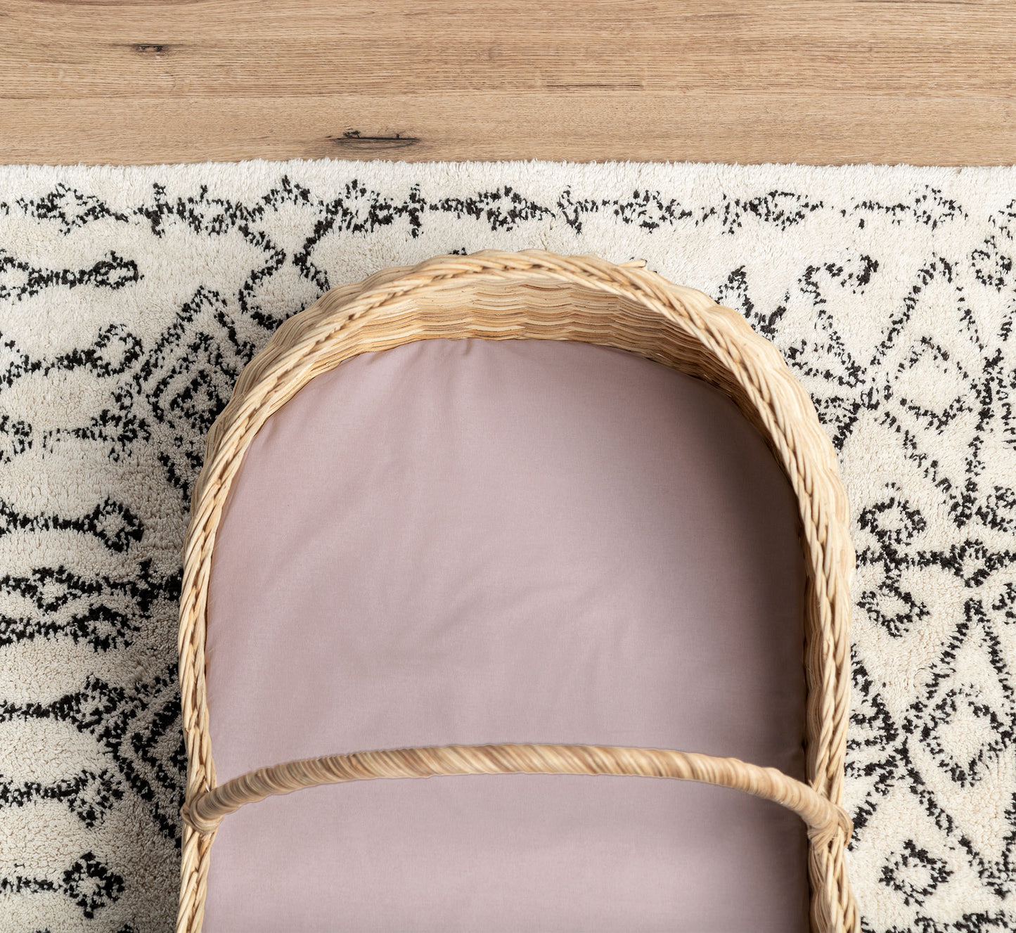 100% Cotton Cot/Bassinet Fitted Sheet or Change Table Cover - Neutral Pink
