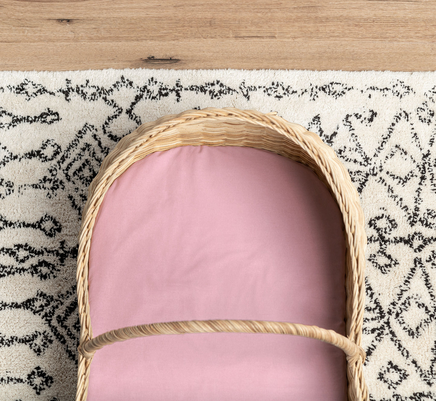 100% Cotton Cot/Bassinet Fitted Sheet or Change Table Cover - Baby Pink