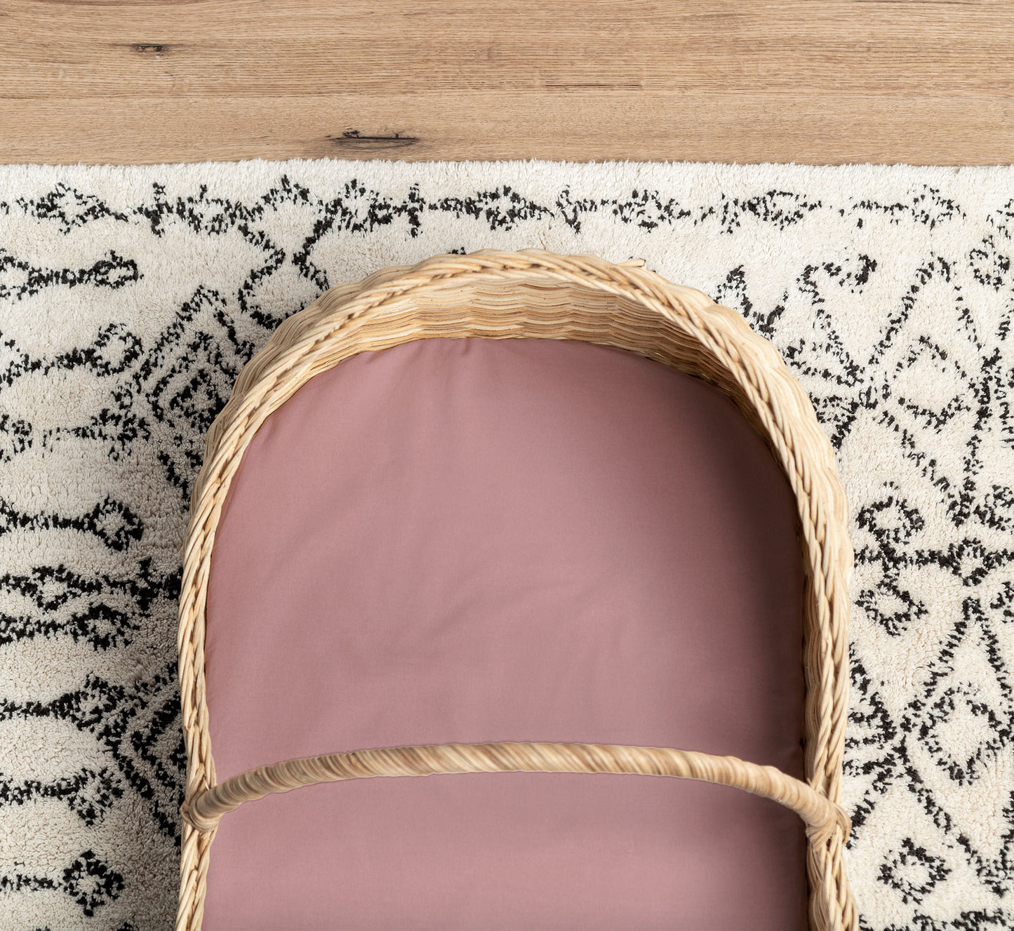 100% Cotton Cot/Bassinet Fitted Sheet or Change Table Cover - Dusty Pink