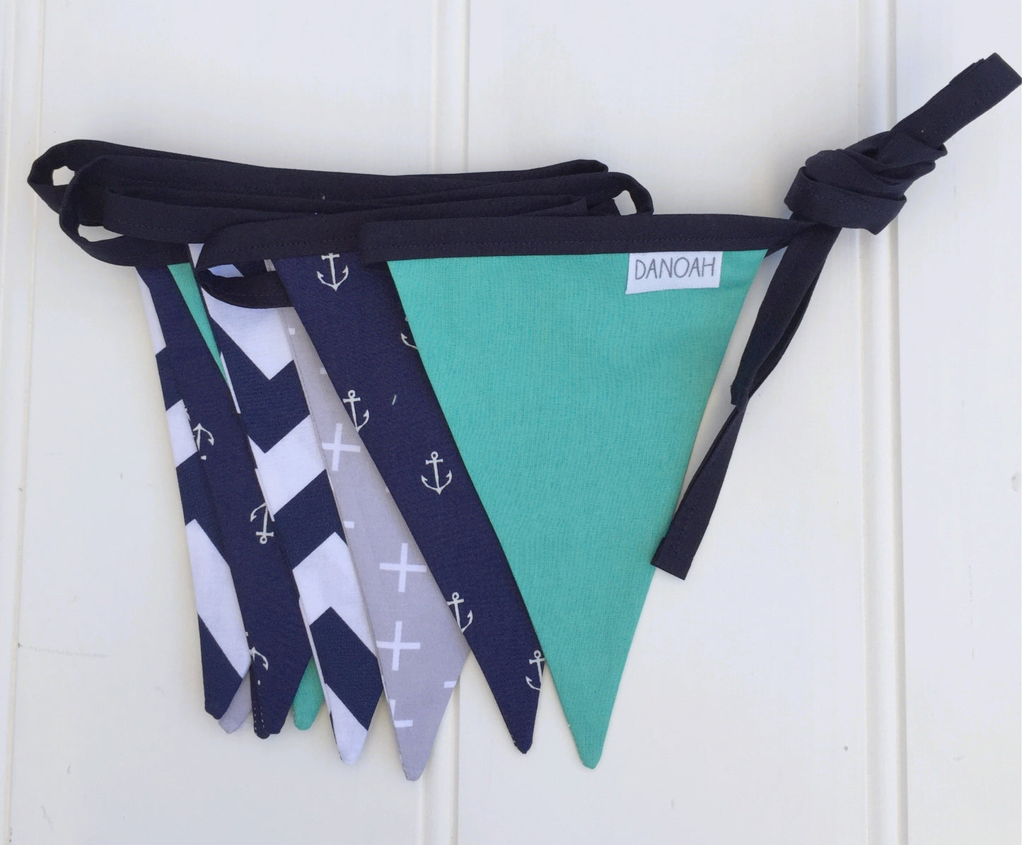 Navy Blue & Teal Anchor Bunting Flags