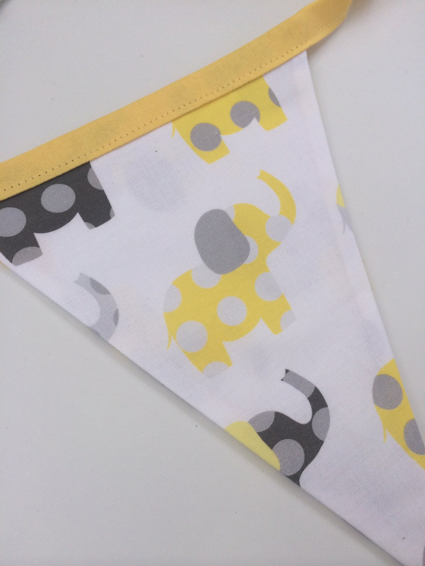 Yellow & Grey Elephant Bunting Flags
