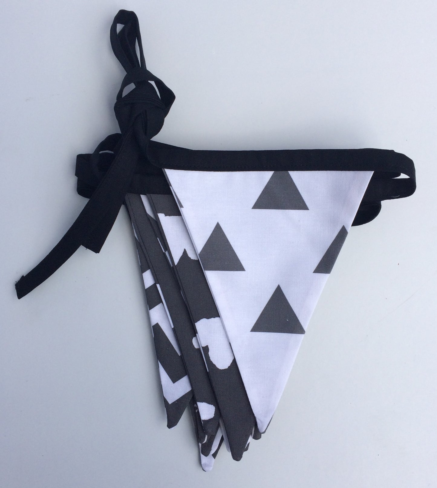 Black & White Hello Clouds Bunting Flags