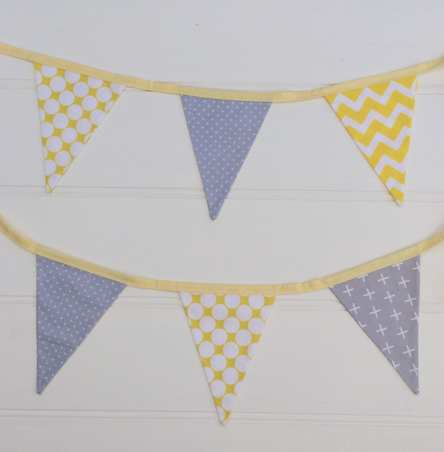 Yellow & Grey Bunting Flags