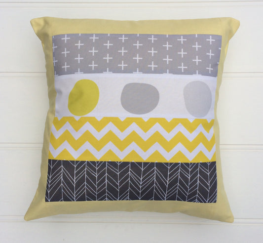 Yellow & Grey Cushion Cover