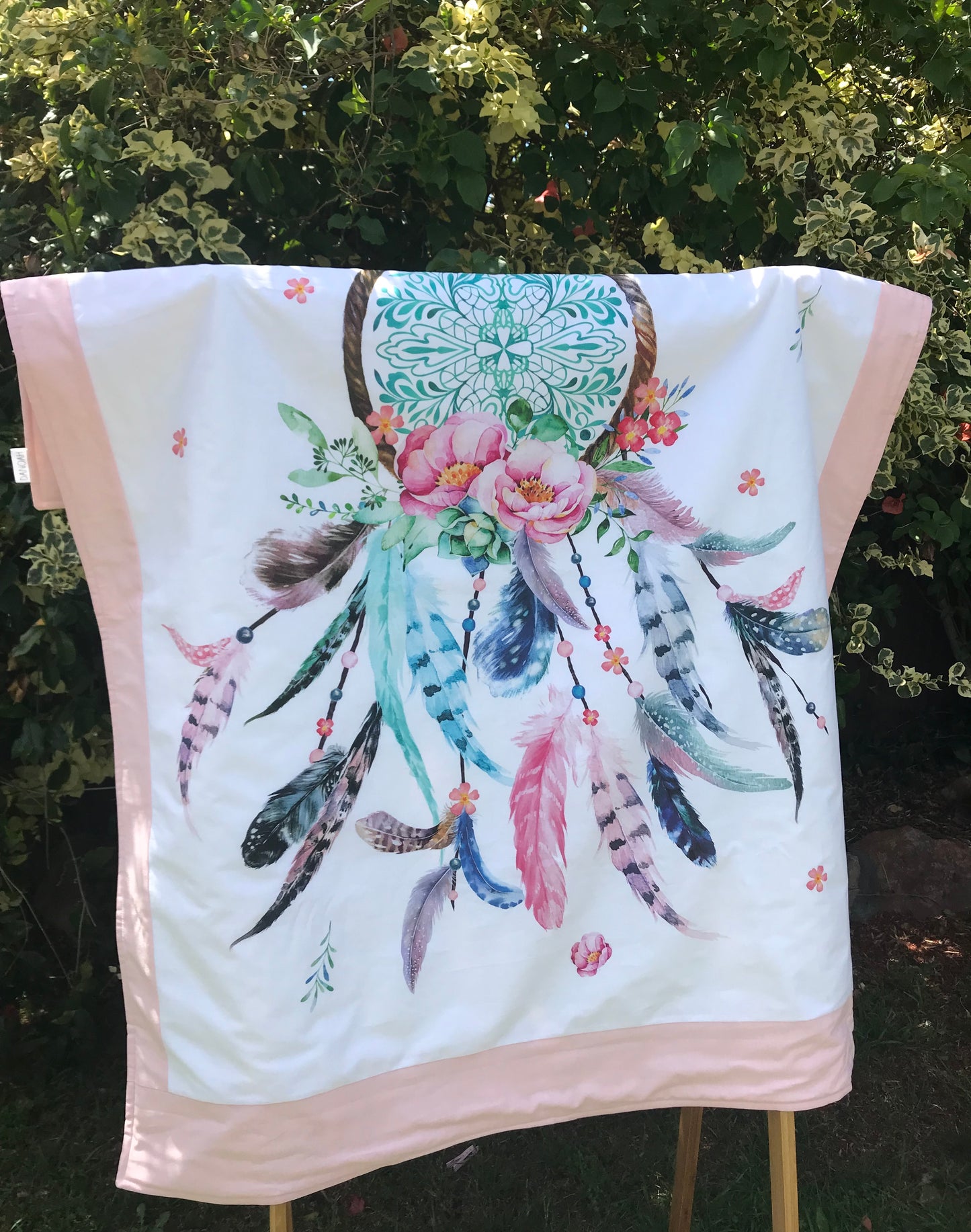 Pink Dreamcatcher Cot Quilt