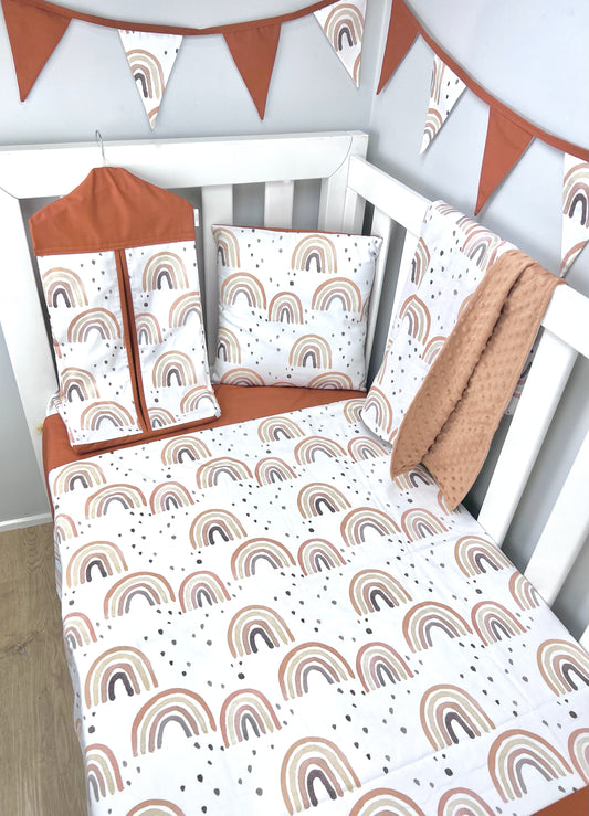 Rusty Rainbow Cot Quilt
