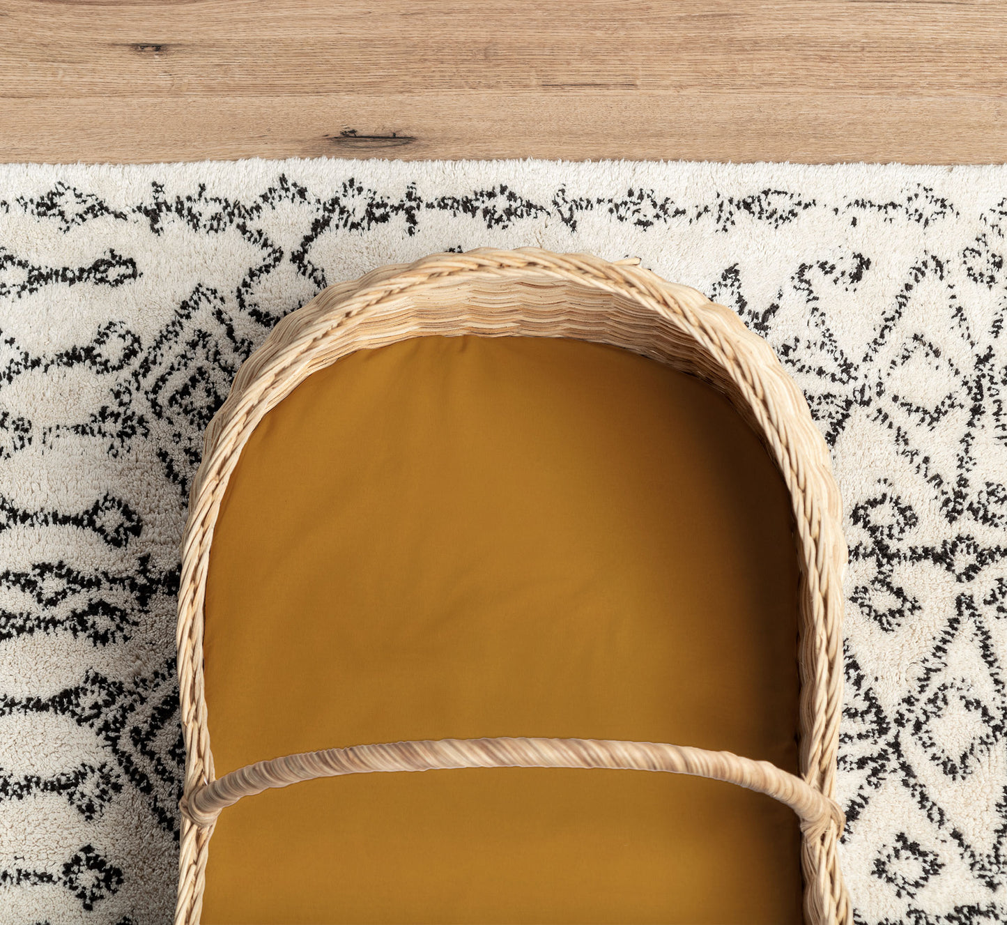 100% Cotton Cot/Bassinet Fitted Sheet or Change Table Cover - Mustard