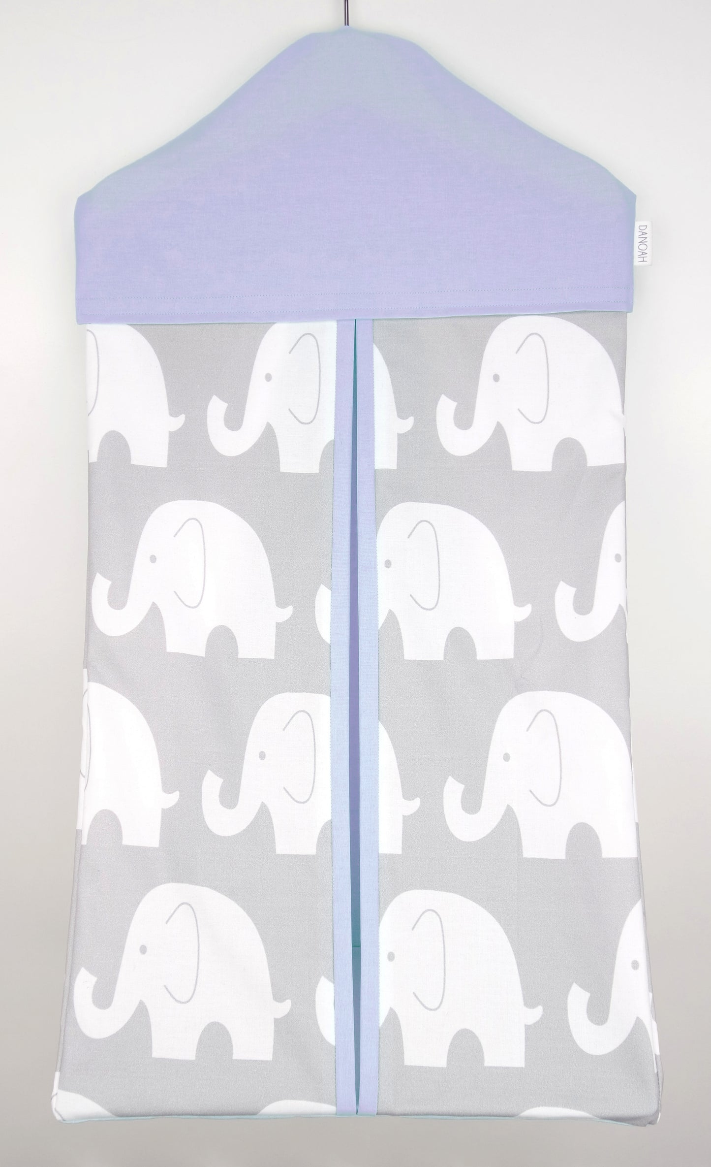 Nappy Stacker - Purple & Grey Elephant