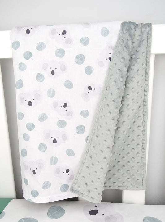 Australian Koala Minky Baby Blanket (Grey)