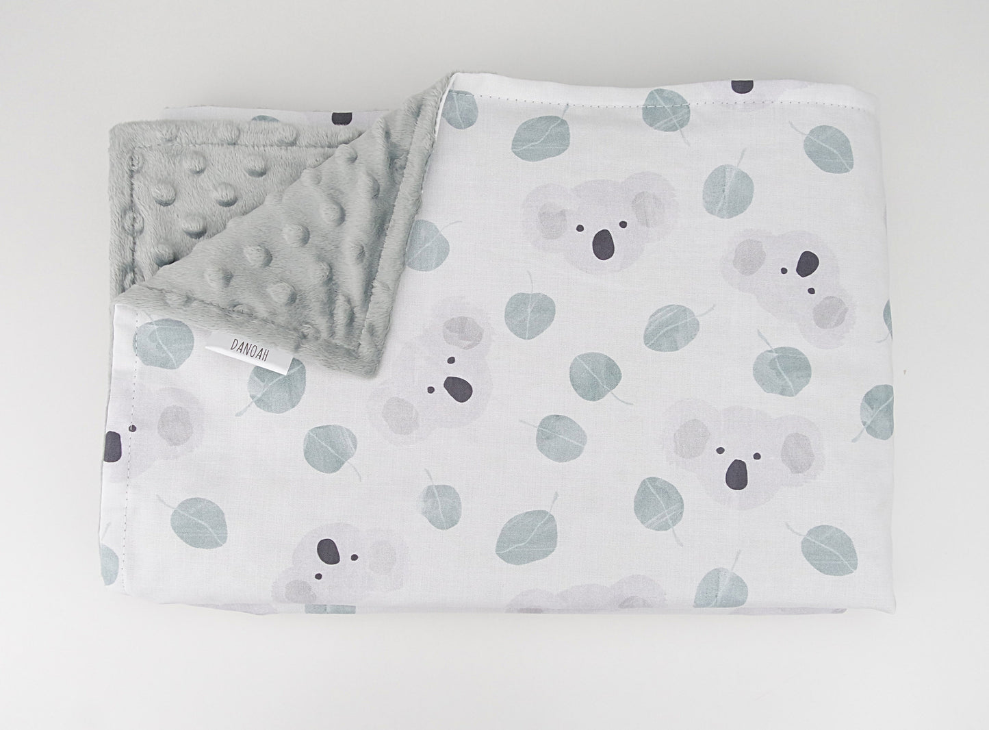 Australian Koala Minky Baby Blanket (Grey)