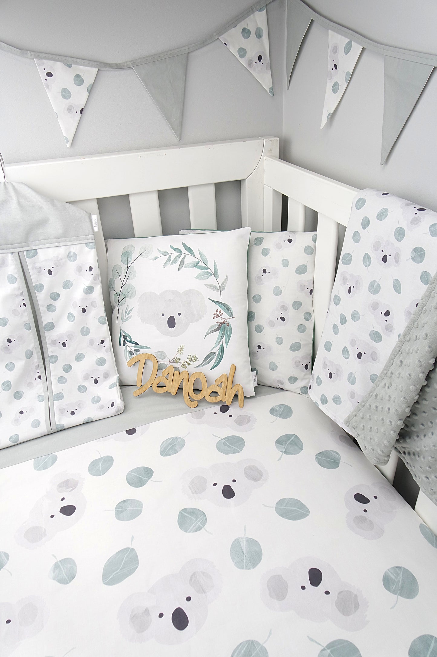 Australian Koala Minky Baby Blanket (Grey)