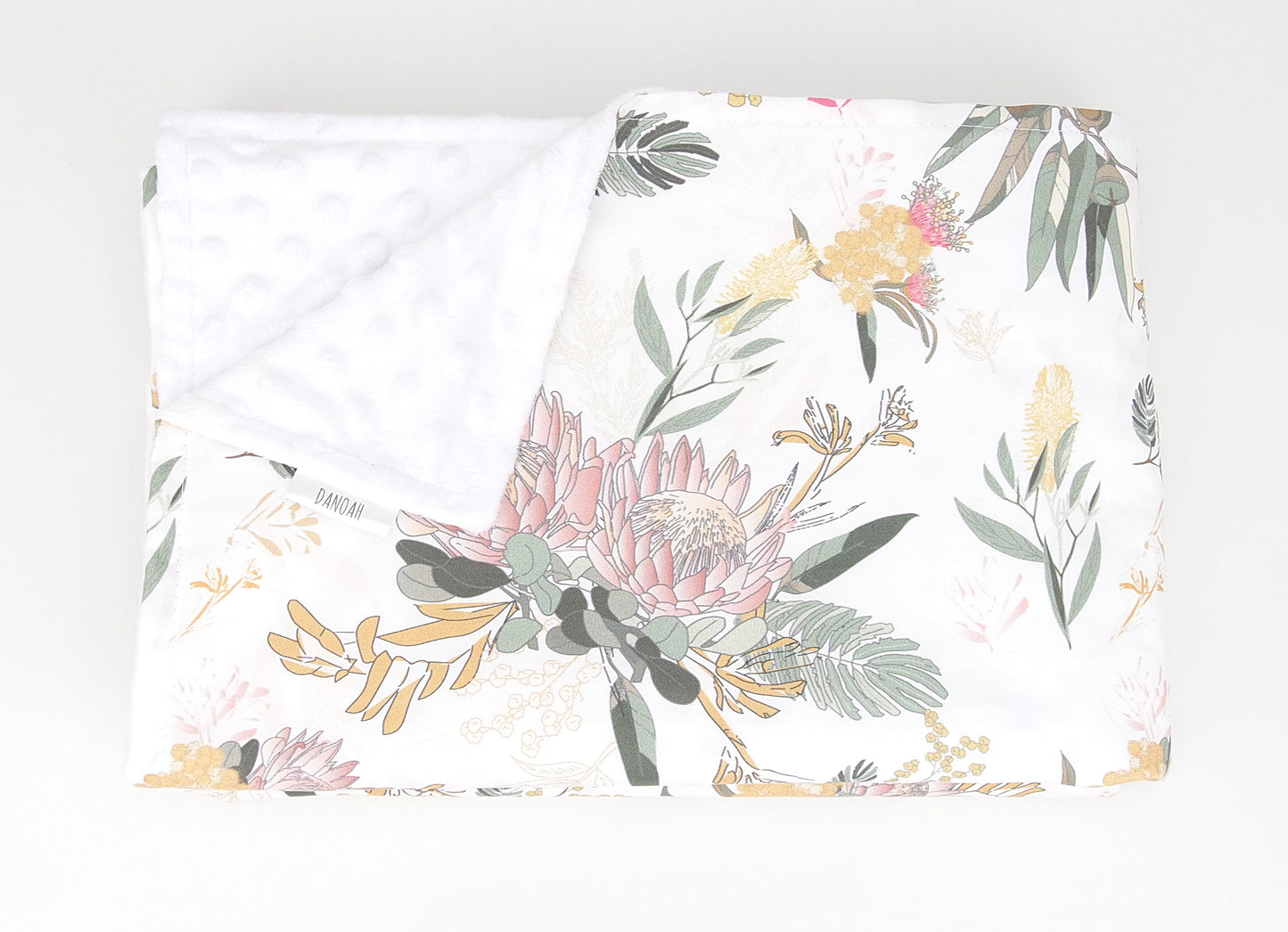 Australian Wildflower Minky Baby Blanket