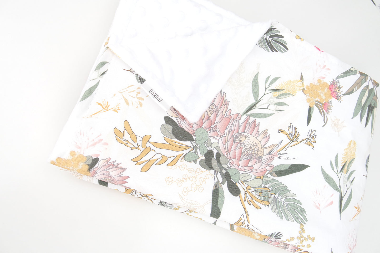 Australian Wildflower Minky Baby Blanket