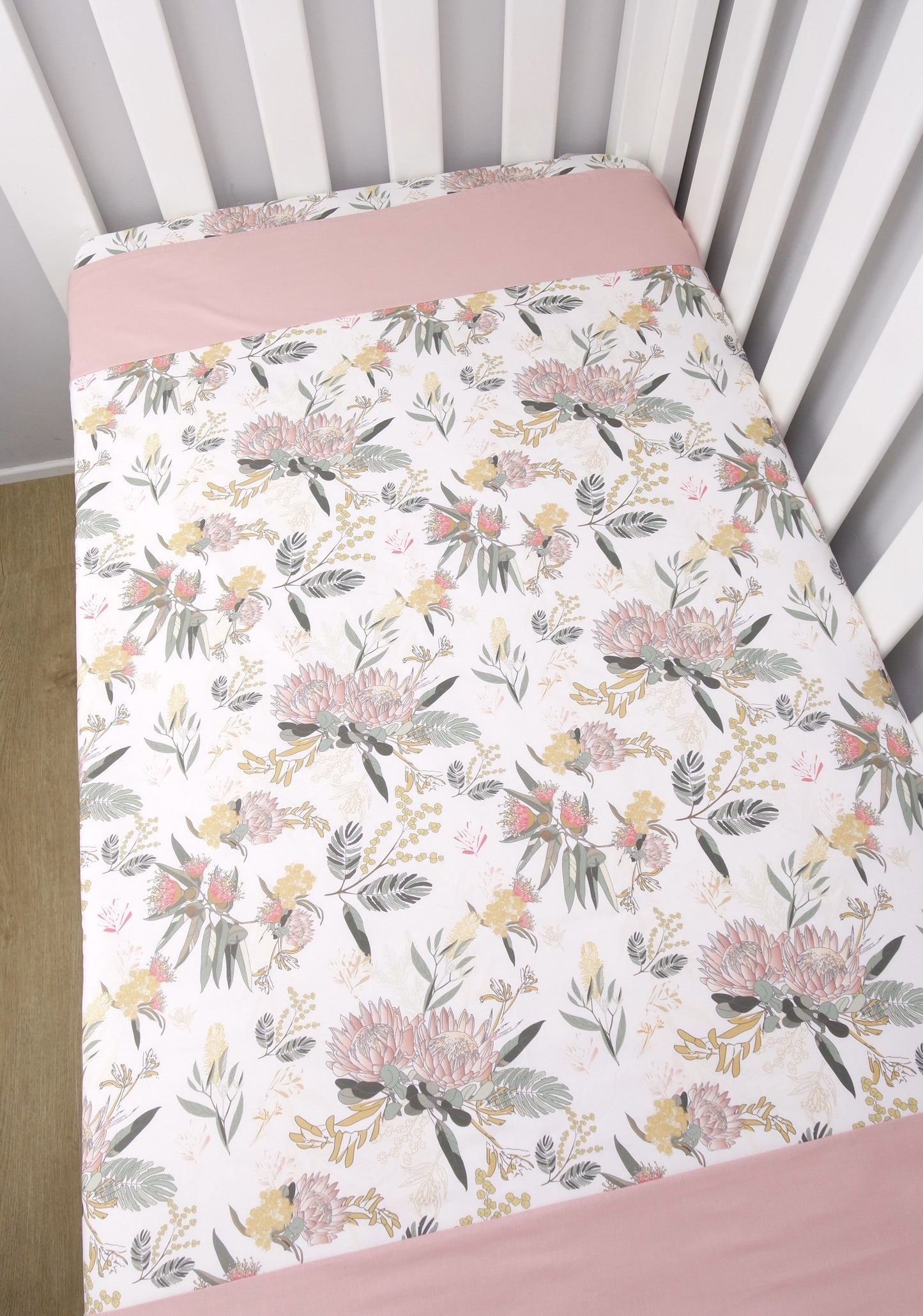 Australian Wildflower Cot Quilt