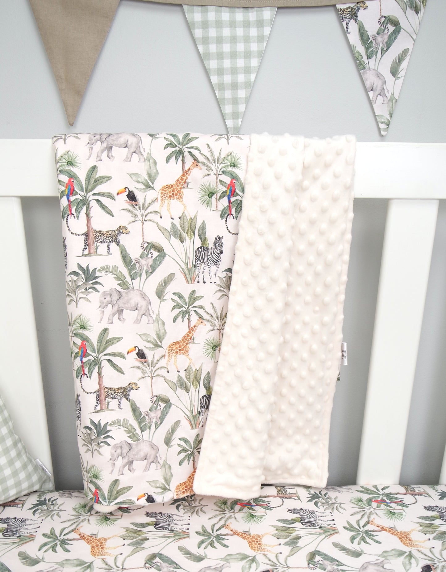 Tropical Jungle Minky Baby Blanket