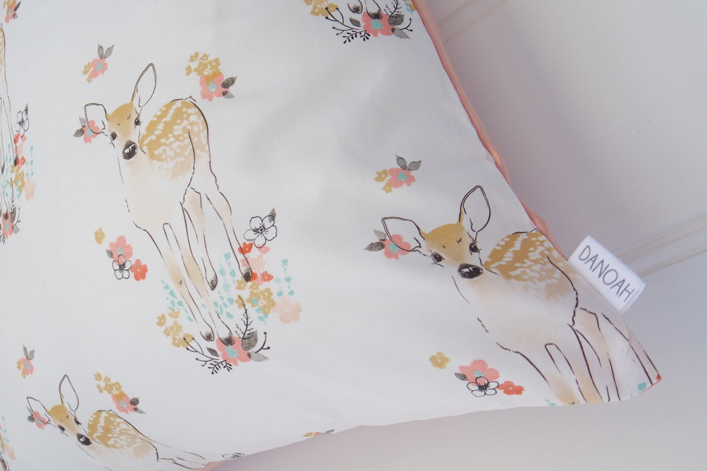 White Deer Cushion Cover