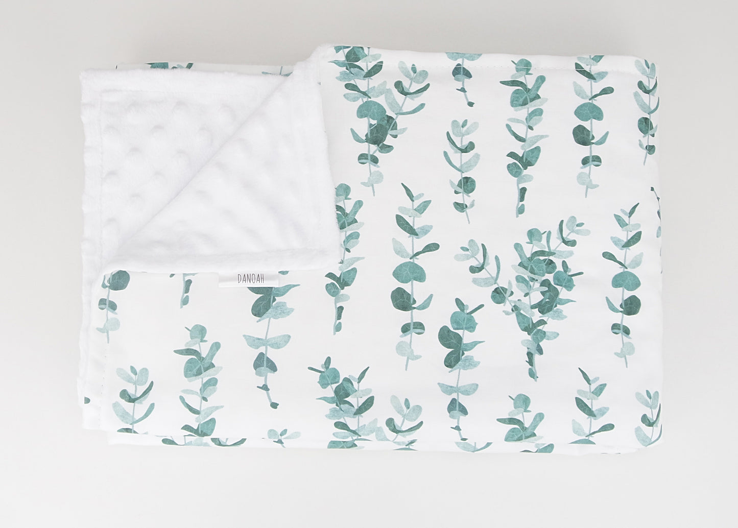 Australian Gum Leaf Minky Baby Blanket