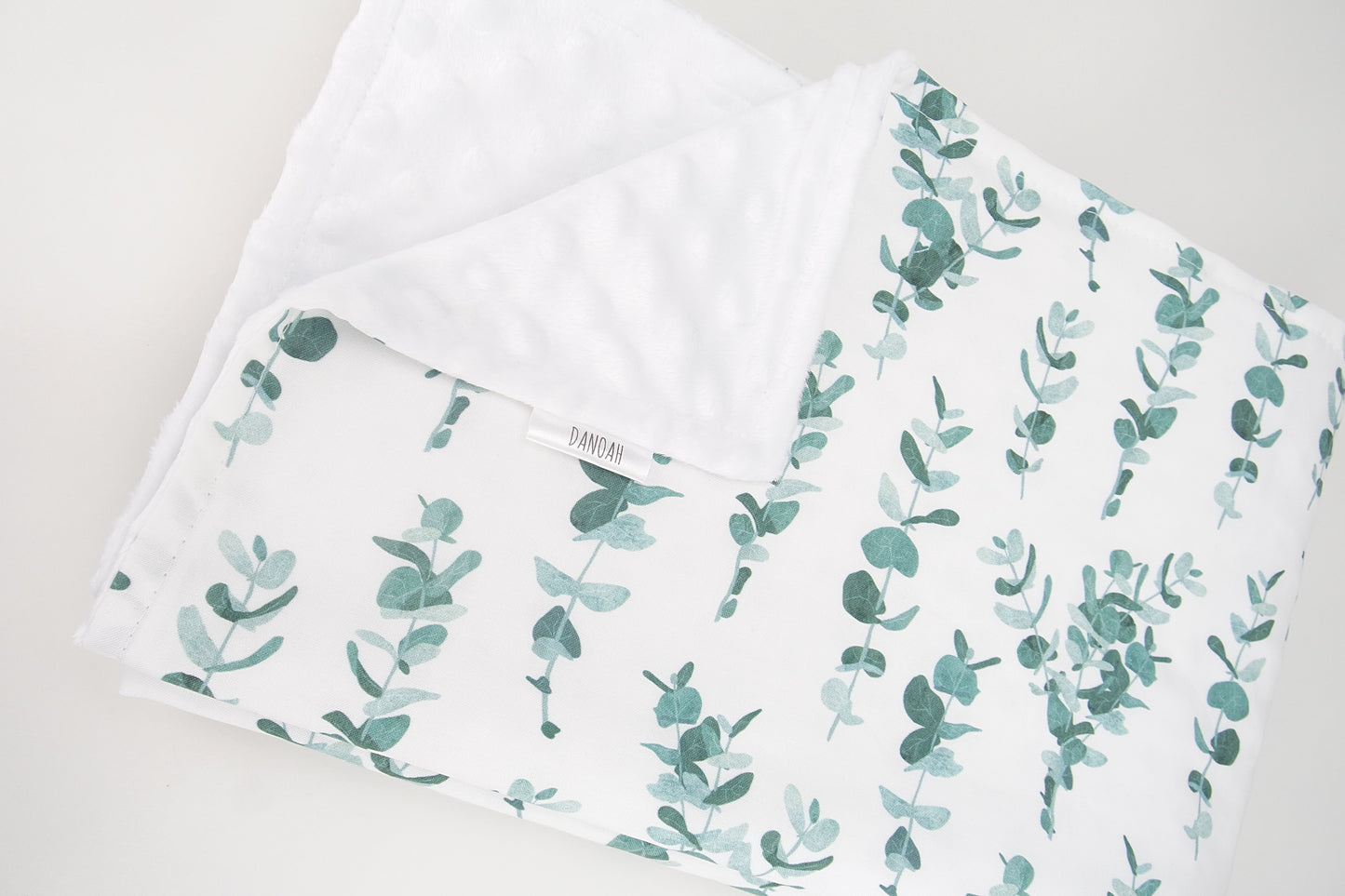 Australian Gum Leaf Minky Baby Blanket
