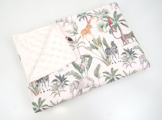 Tropical Jungle Minky Baby Blanket