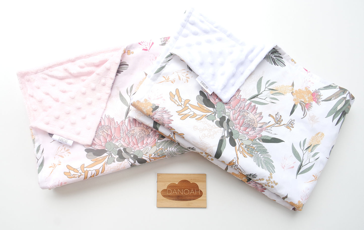 Australian Wildflower Minky Baby Blanket