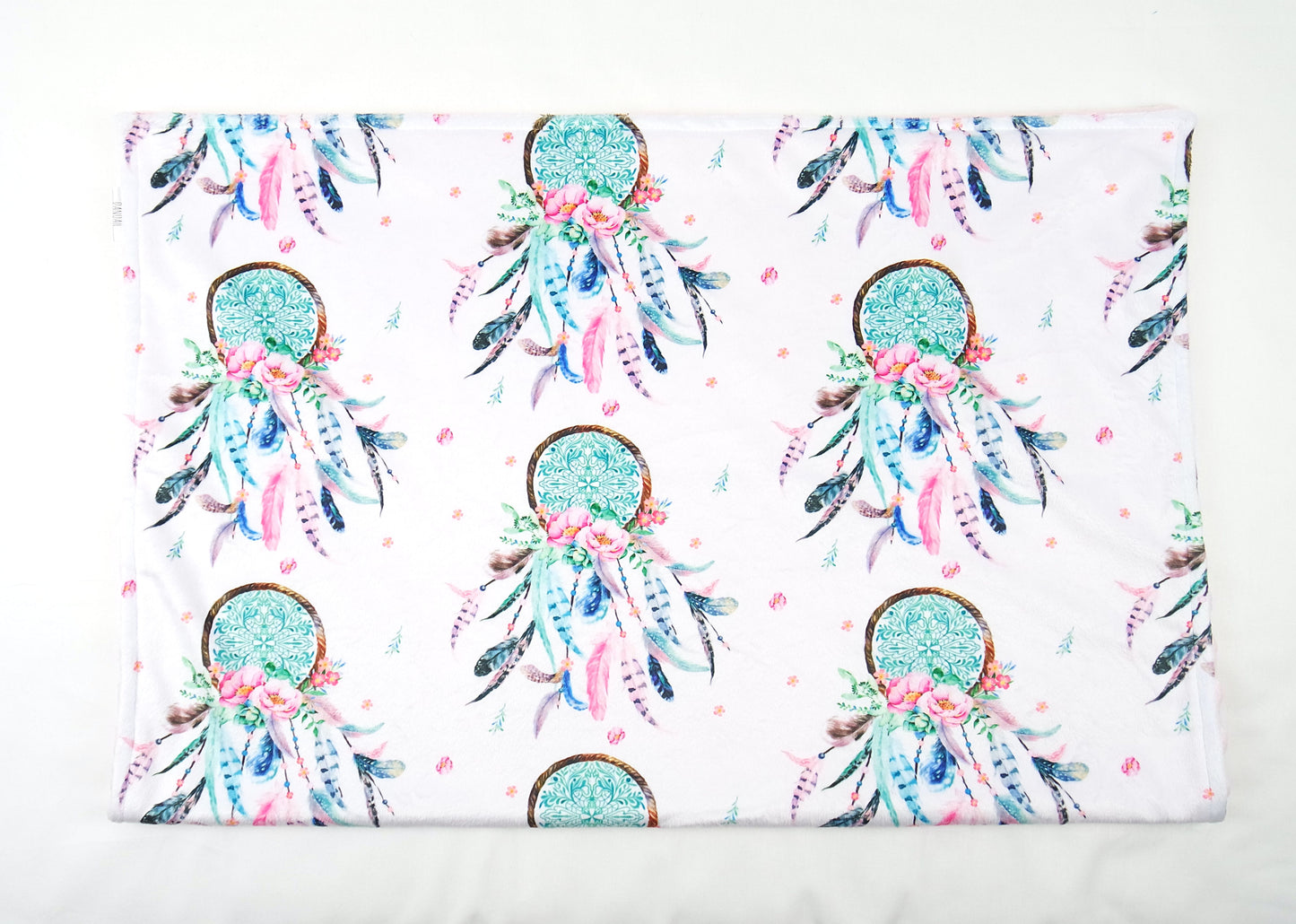Embroidered Personalised Minky Dot Blanket - "Dreamcatcher"