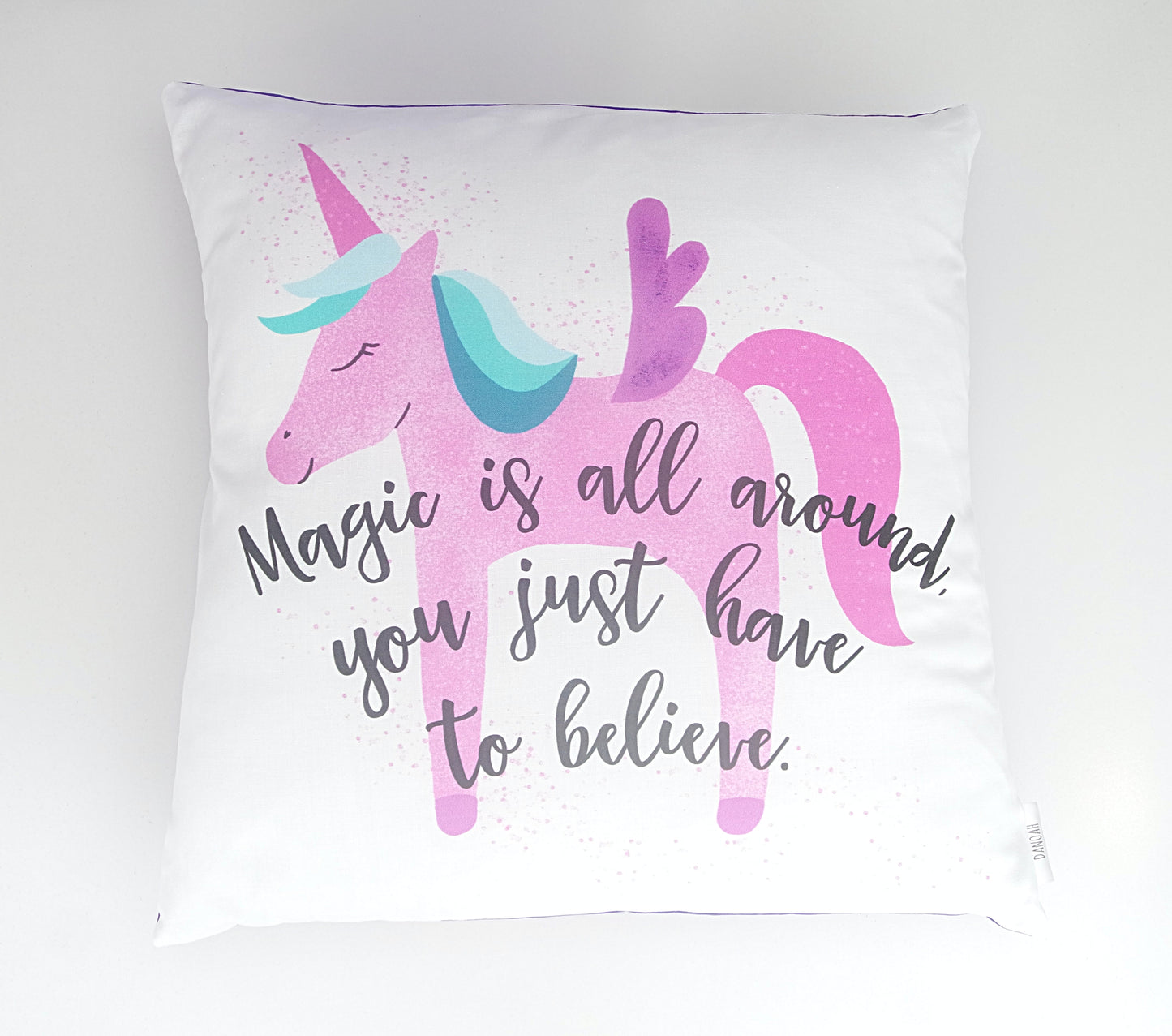 Purple Unicorn Cushion Cover