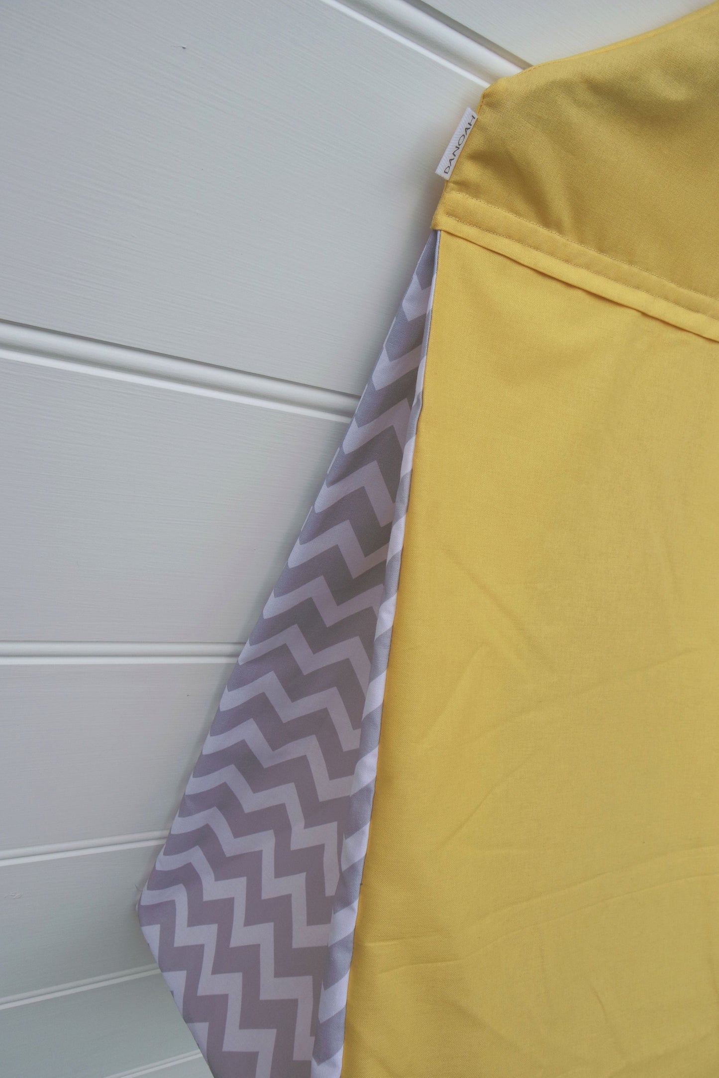 Nappy Stacker - Yellow with Grey Chevron