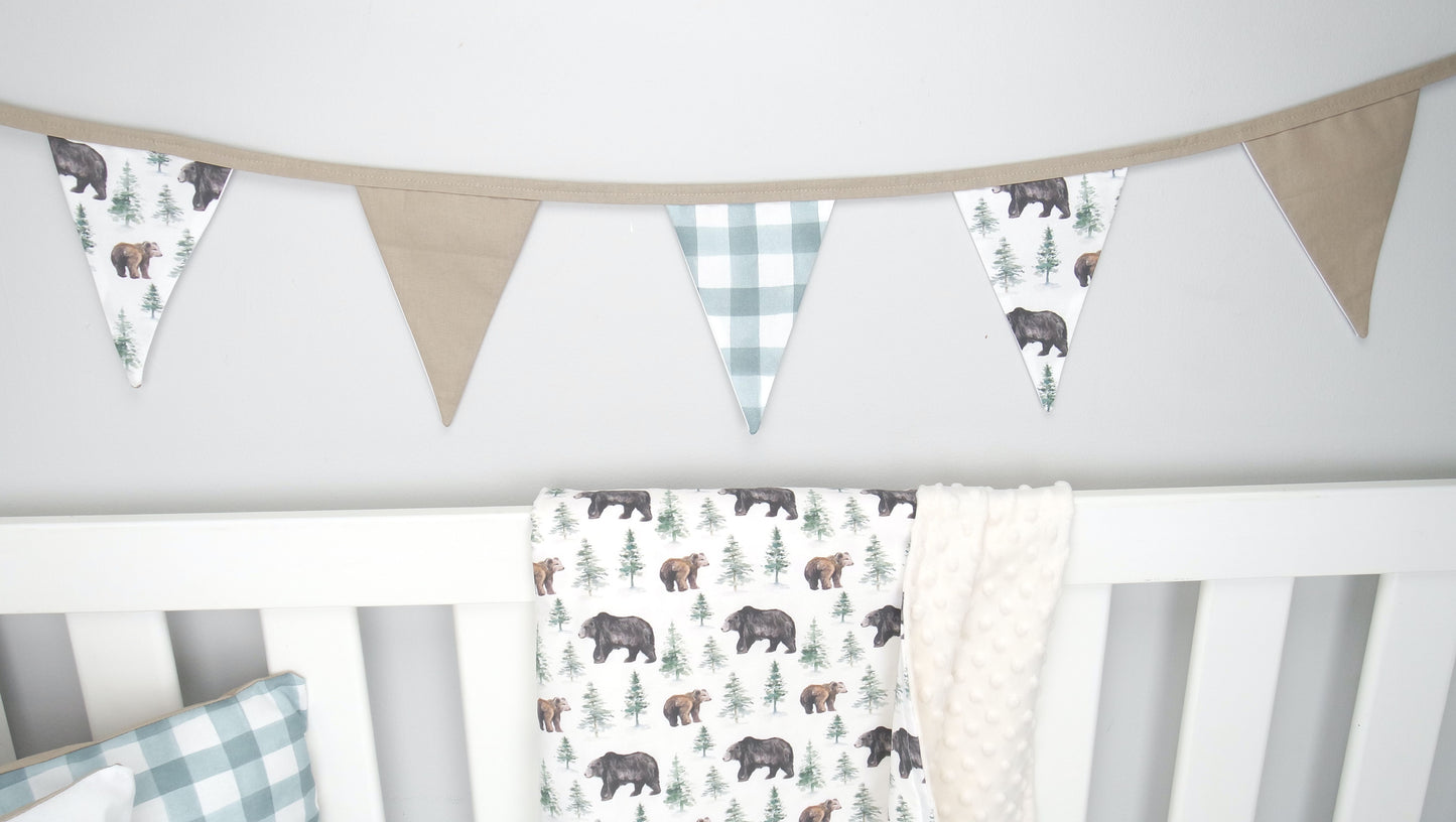 Bear In The Woods Bunting Flags