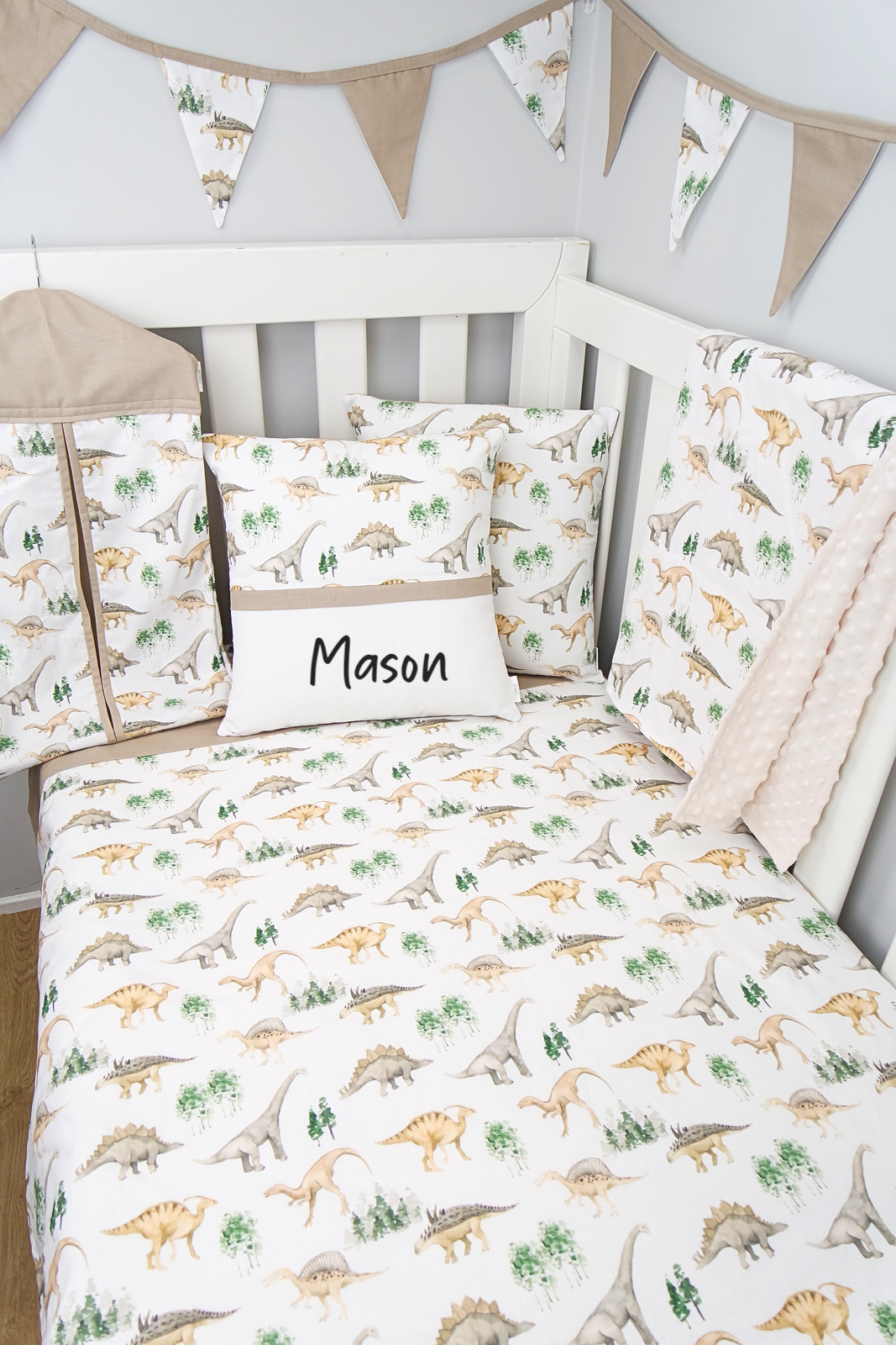 Lazy Dinosaur Cot Quilt