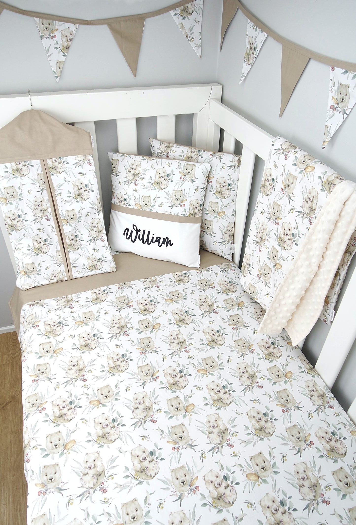 Willy the Wombat Cot Quilt
