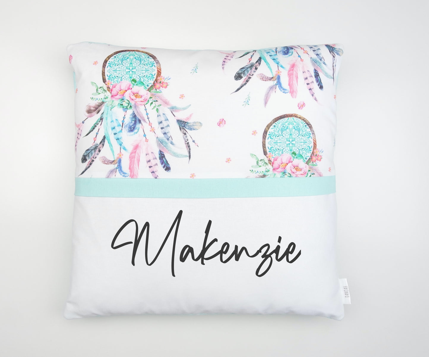 Aqua Dreamcatcher Personalised Cushion Cover