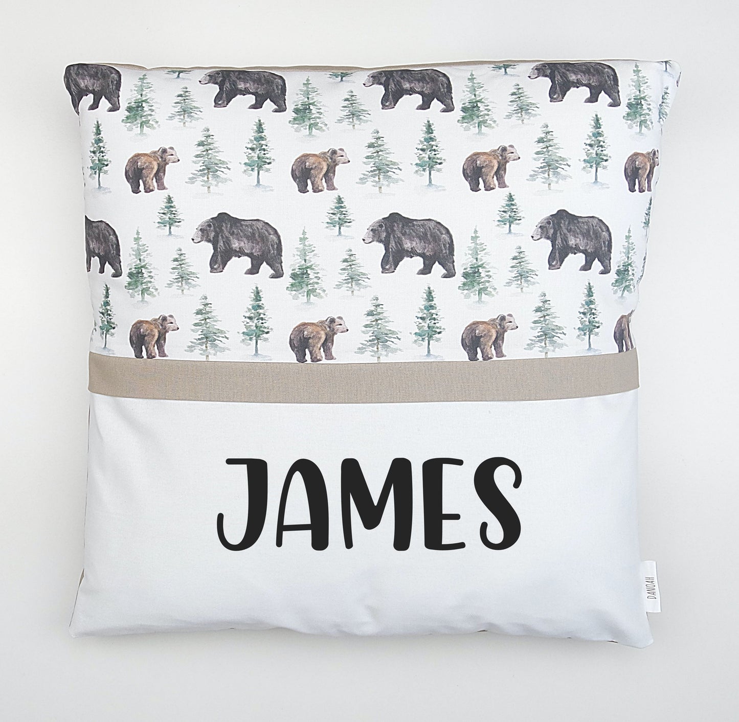 **70% OFF** Bear In The Woods Personalised Cushion Cover