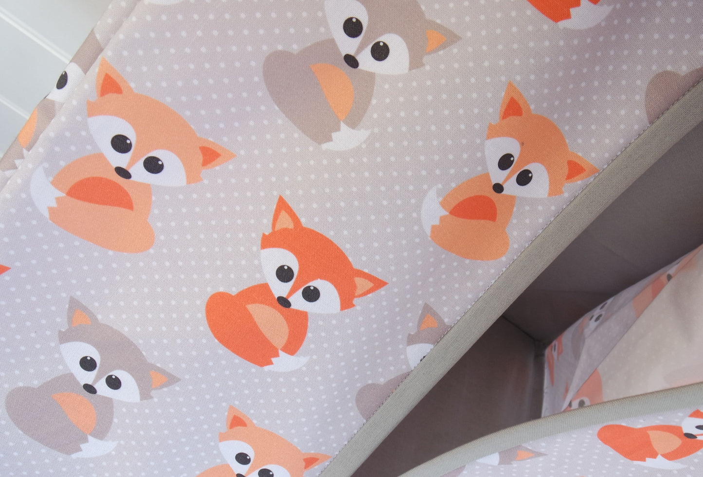 Peach Foxes Nappy Stacker