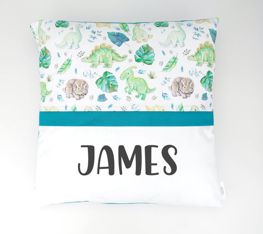 Little Dinosaur Personalised Cushion Cover