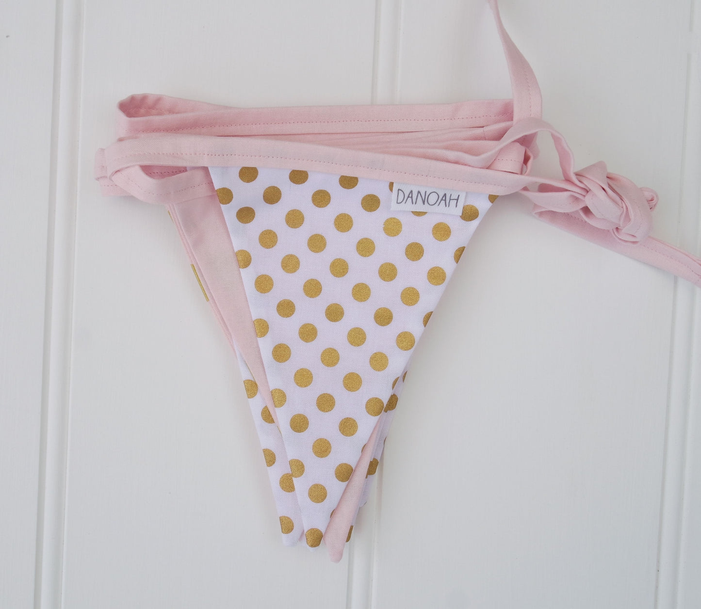 Pink, White & Gold Bunting Flags