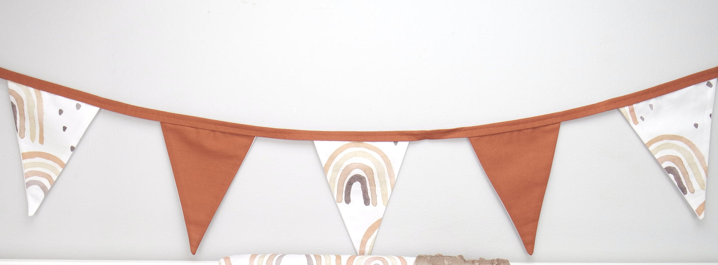 Rusty Rainbow Bunting Flags