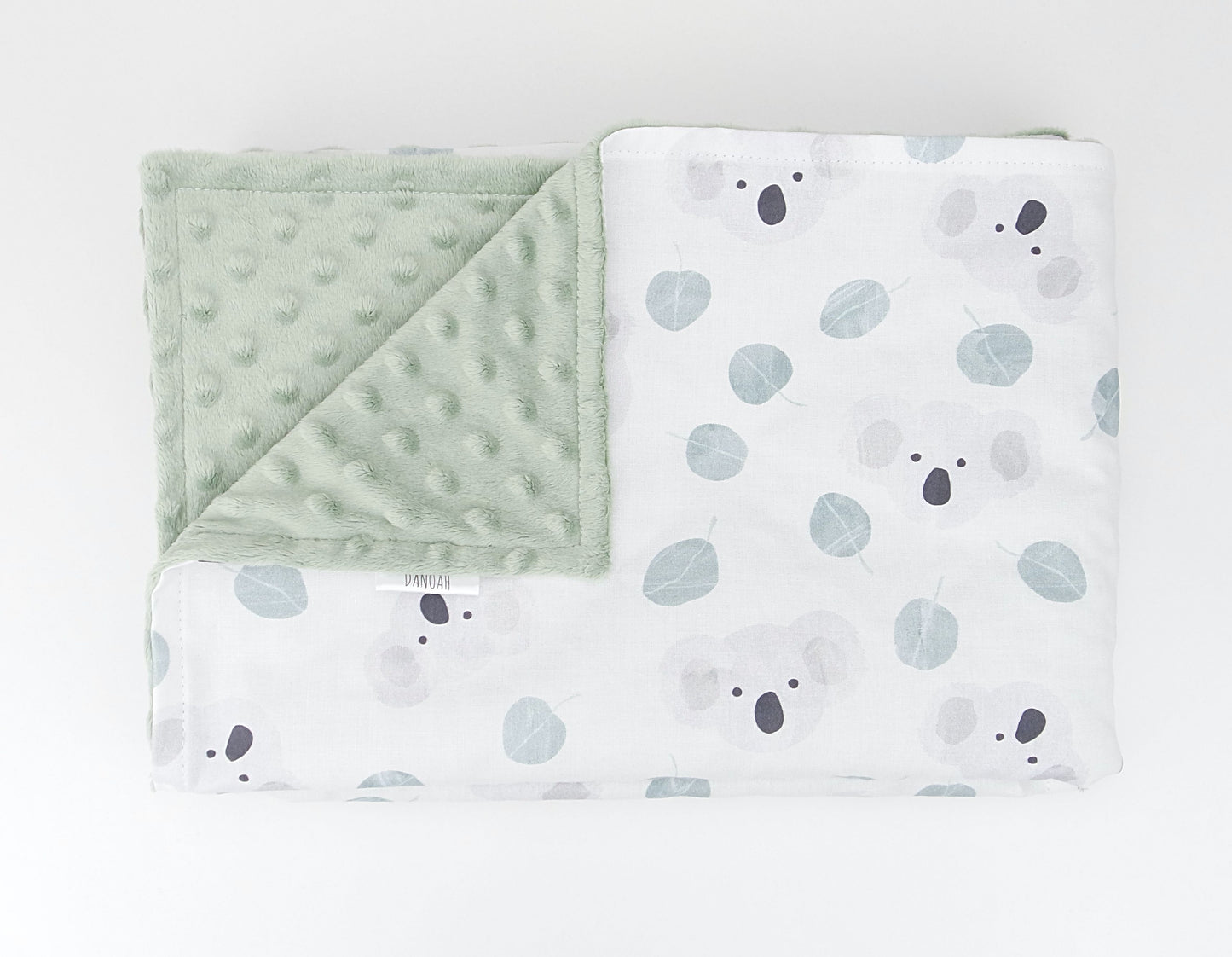 Australian Koala Minky Baby Blanket (Green)