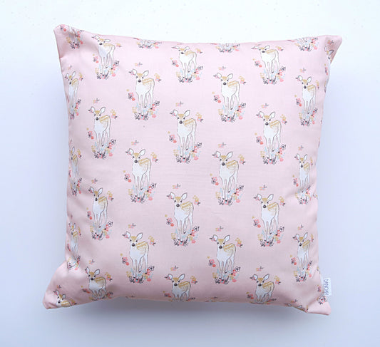 Pink Baby Deer Cushion Cover