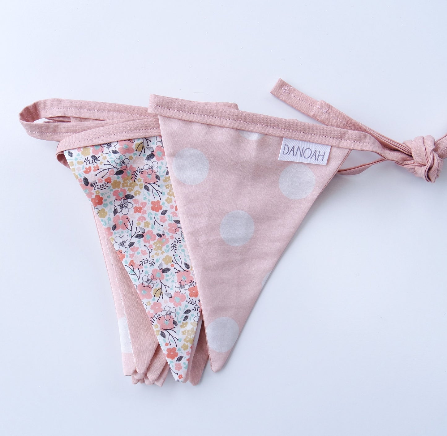 Pink Polka Dot & Floral Bunting Flags
