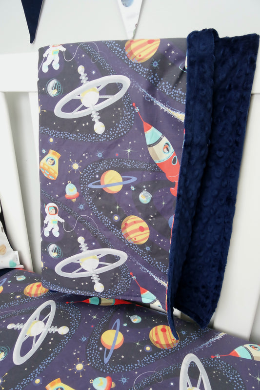 Planet Space Minky Baby Blanket